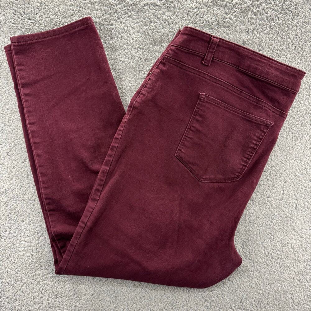 W62‎ Jeans Women's Size 18 Signature Fit Skinny Burgundy Stretch Pants
